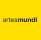 Artes Mundi logo on a square yellow background