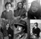 A collage of 6 black and white portrait photographs of artists.